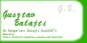 gusztav balajti business card